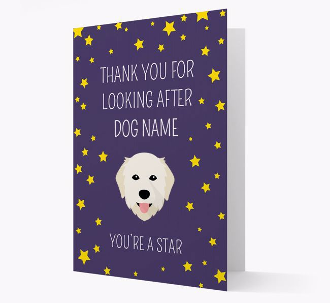 Personalised 'You're A Star' Thank You Card